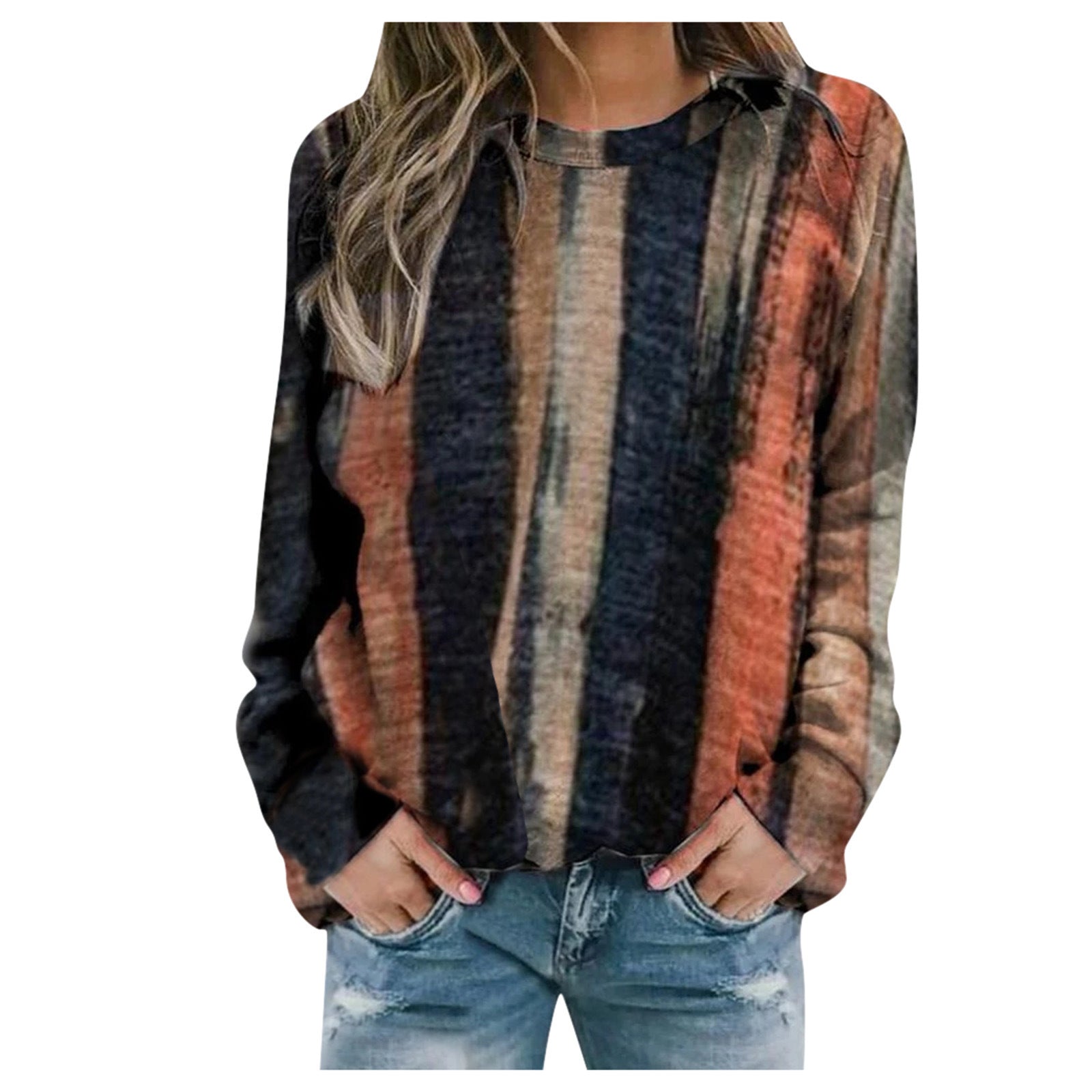 Rendering printed women's long-sleeved