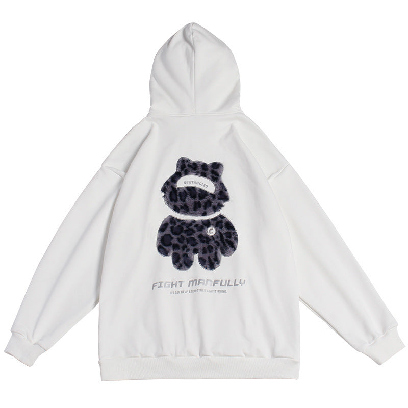 Women's Flocking Reflective Printed Hooded