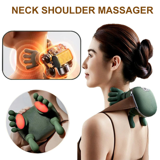 Electric Neck And Shoulder Muscle Massager Wireless Shoulder And Back Kneading
