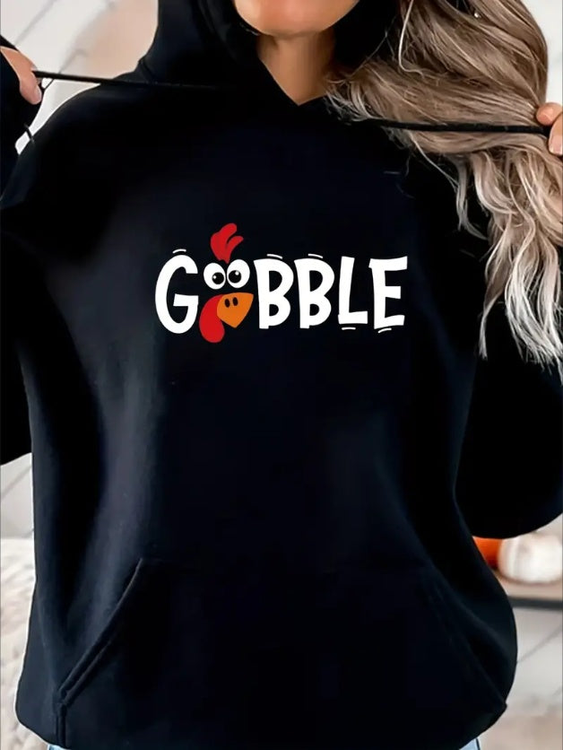 Gobble Woman Hoodie Kangaroo Pocket