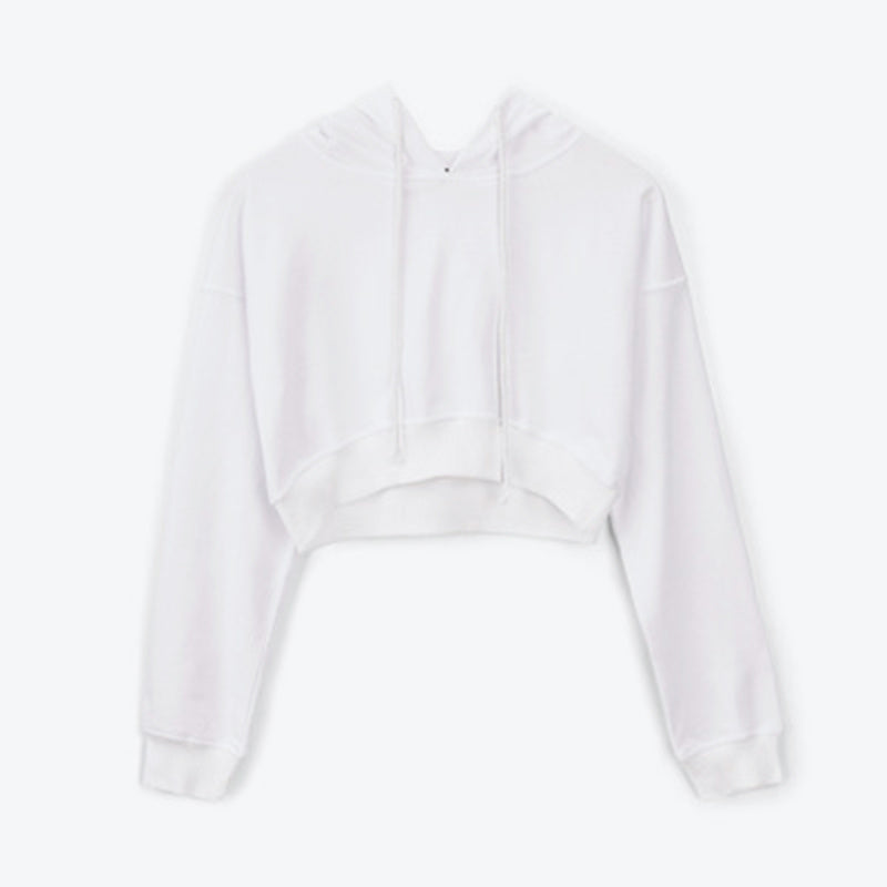 Hooded short sweater