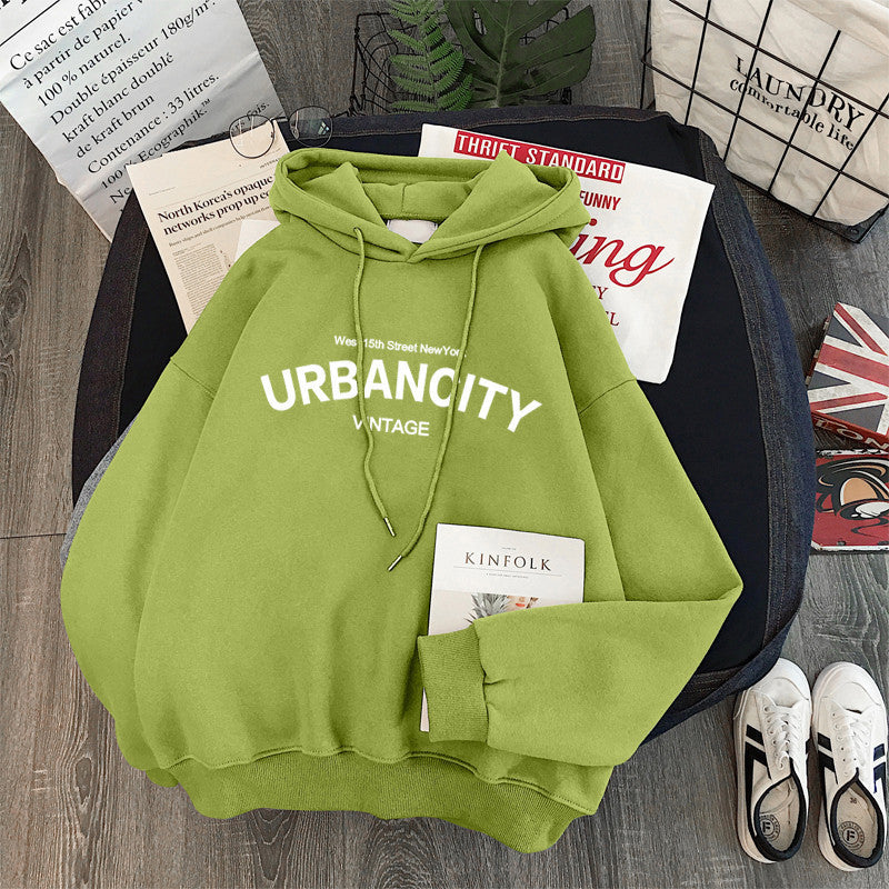 Loose Casual Long Sleeves Hooded Top