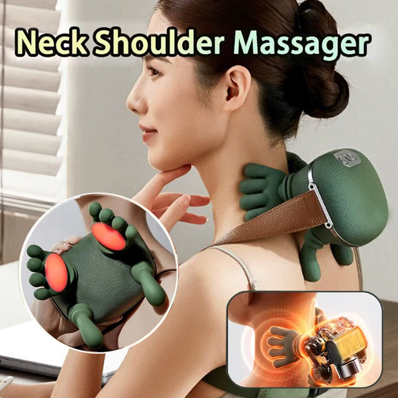 Electric Neck And Shoulder Muscle Massager Wireless Shoulder And Back Kneading Massage Shawl Neck Massager Relax Pain Relief