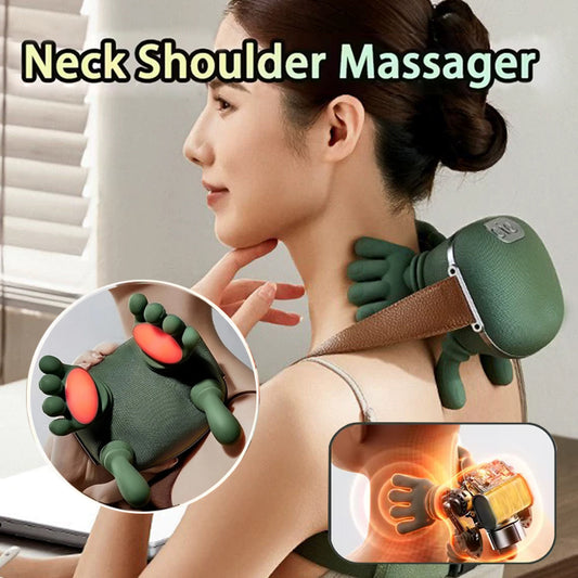 Electric Neck And Shoulder Muscle Massager Wireless Shoulder And Back Kneading Massage Shawl Neck Massager Relax Pain Relief